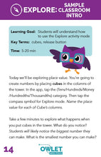 Load image into Gallery viewer, Owlet Math Tools - Cube Teacher Guide