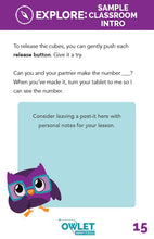 Load image into Gallery viewer, Owlet Math Tools - Cube Teacher Guide