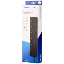 Load image into Gallery viewer, Jackson 6 Way Switched Surge Protected Powerboard