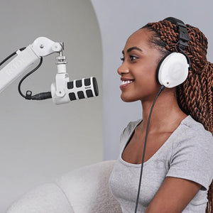 White Premium Rode PodCaster Pro II & PodMic Complete Set (4 users)
