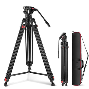 NEEWER TP74 74" 187cm Pro Video Tripod with Fluid Head