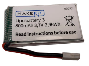 Battery 800MAh, 3,7V (Lipo battery 3) - for Air.bit 2, Hover:bit, Wheel:bit, Bubble:bit