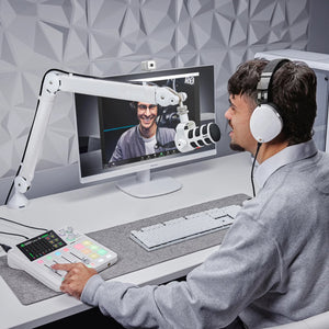 White Premium Rode PodCaster Pro II & PodMic Complete Set (4 users)