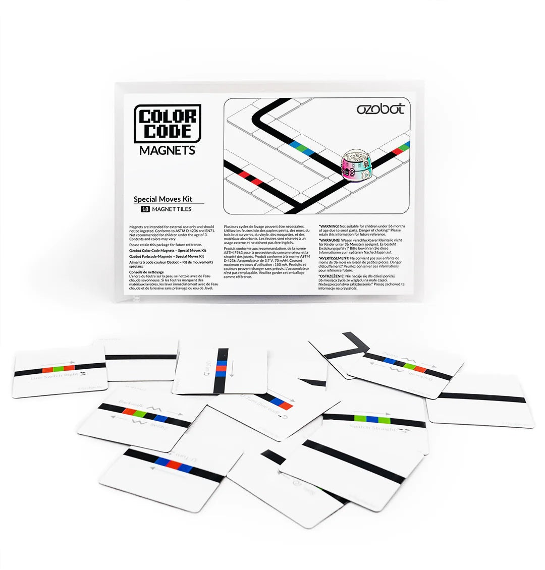 Ozobot Colour Code Magnets - Special Moves Kit 18 Tiles – Edtechs