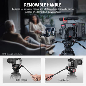 NEEWER TP74 74" 187cm Pro Video Tripod with Fluid Head