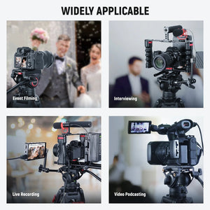 NEEWER TP74 74" 187cm Pro Video Tripod with Fluid Head