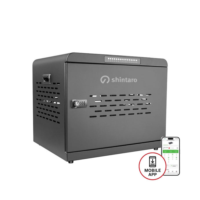 Shintaro 16-Port USB-C PD3.0 1000W GaN Charging Cabinet for Smartphone, Tablet, & Notebook Devices & Smart Power Management via InnovateCharger App