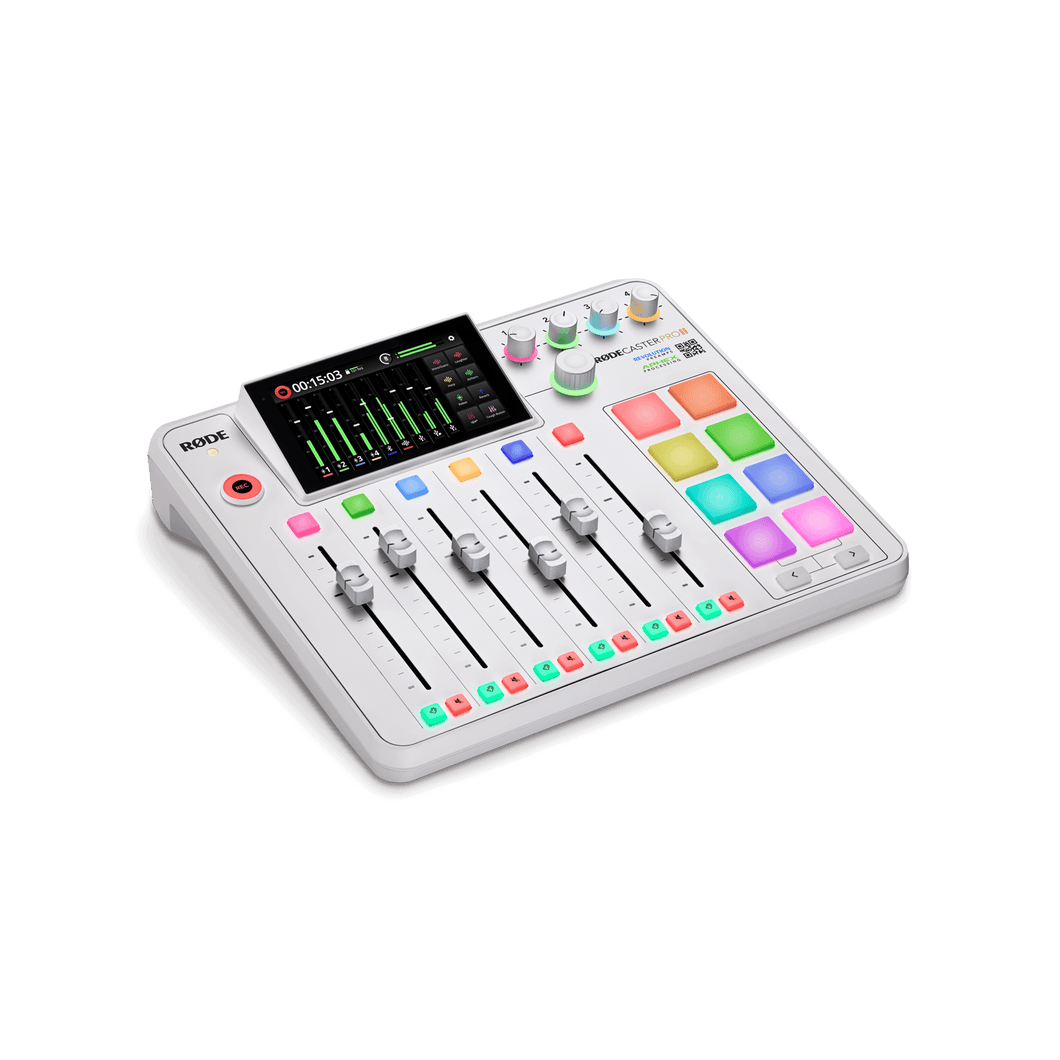 White RodeCaster Pro II - Integrated Audio Production Studio