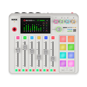 White Premium Rode PodCaster Pro II & PodMic Complete Set (4 users)
