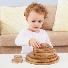 Load image into Gallery viewer, Natural Wooden Stacking Discs for Tuff Tray