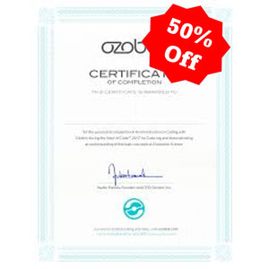 Ozobot Coding Certificates Pack