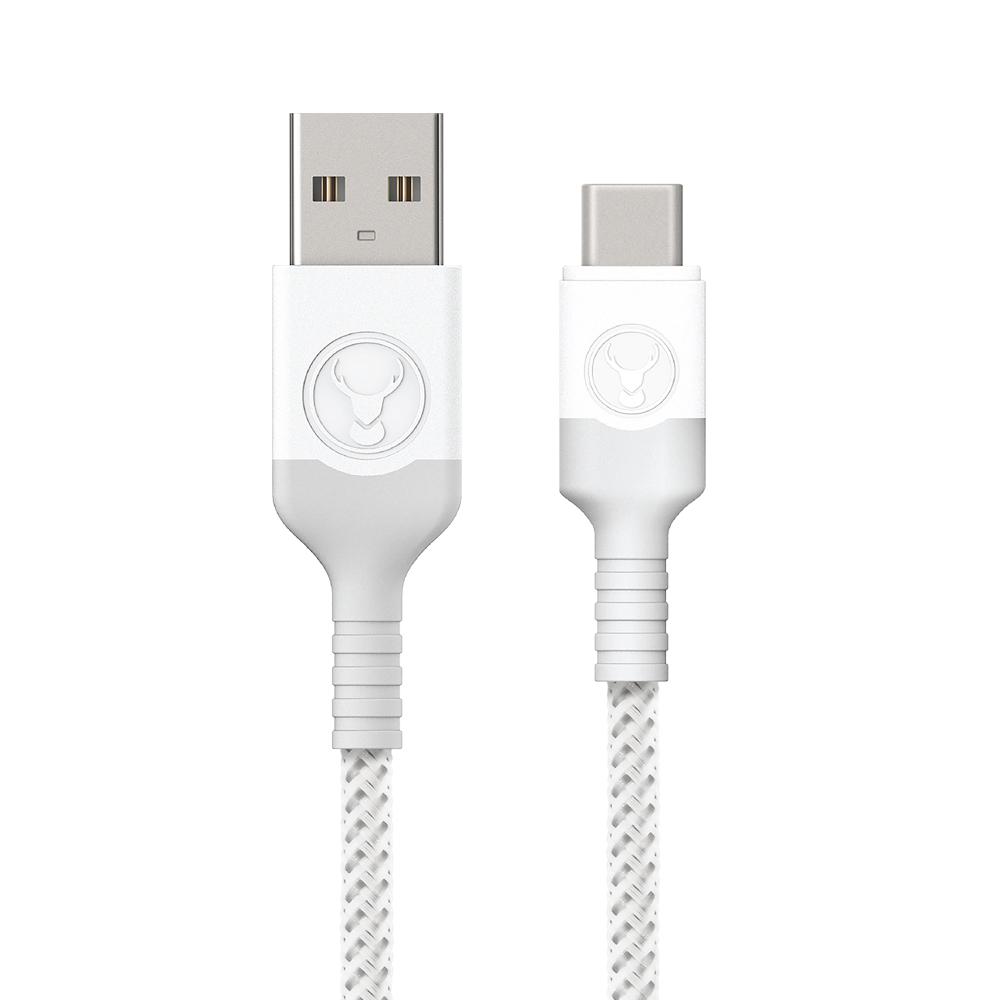 Bonelk USB to USB-C Cable, Long-Life Series 2 m (White/Grey)