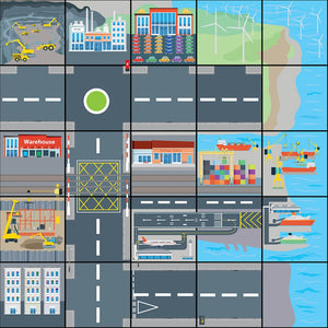 Transport and Industry Mat for Bee-Bot and Blue-Bot