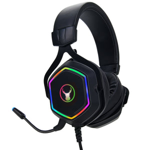 Bonelk GH-717 Gaming RGB LED Headphones, USB + 3.5mm (Black)