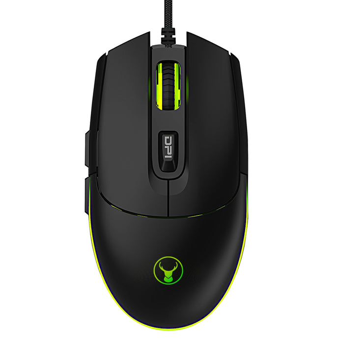 Bonelk X-612 Gaming Wired RGB, LED 6D mouse, 1000 to 4000CPI (Black)