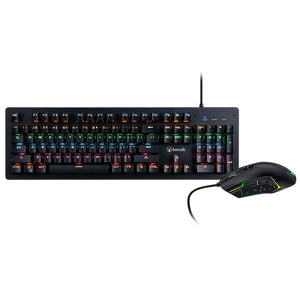 Bonelk XK-217 Gaming Mechanical Full Size Wired RGB LED Keyboard and Mouse Combo (Black)