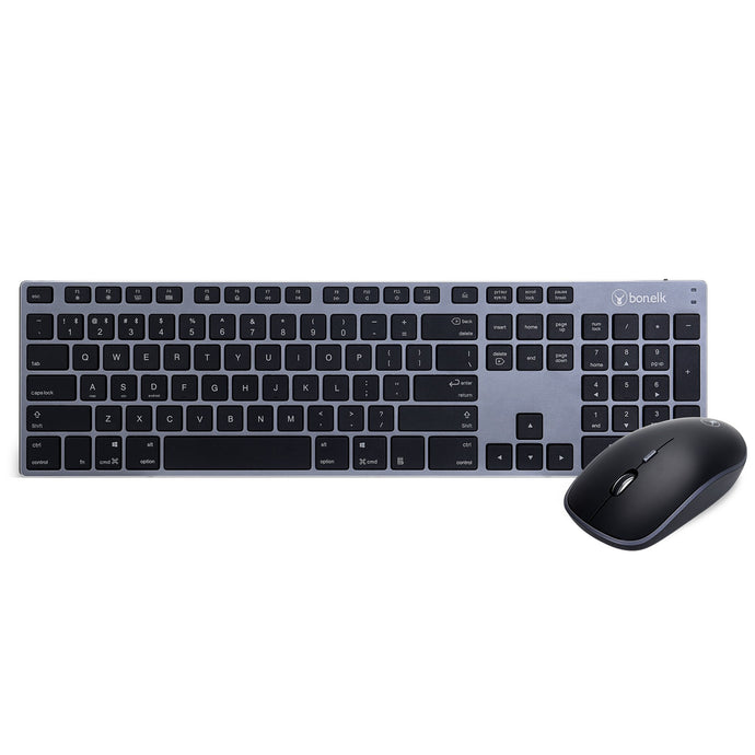 Bonelk KM-517A Full Size Aluminium Bluetooth Keyboard and Mouse Combo